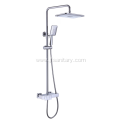 Chrome Shower Mixer Set With Shelf Piano Keys